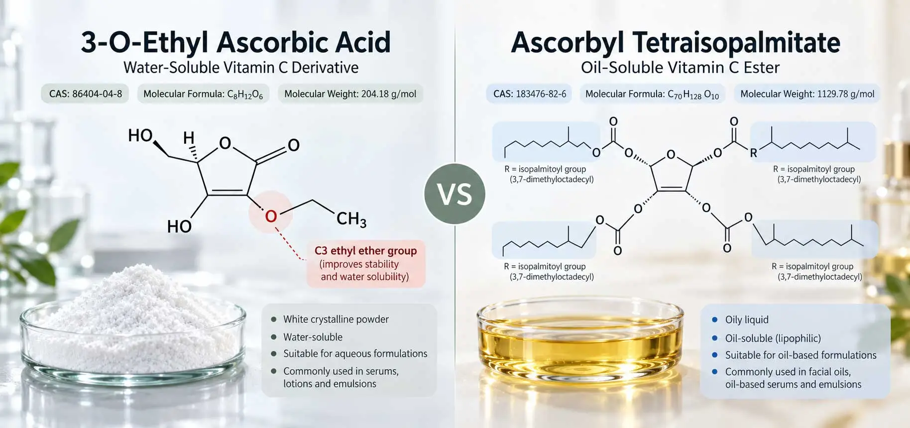 Water-Soluble vs Oil-Soluble Vitamin C Water-Soluble vs Oil-Soluble Vitamin C