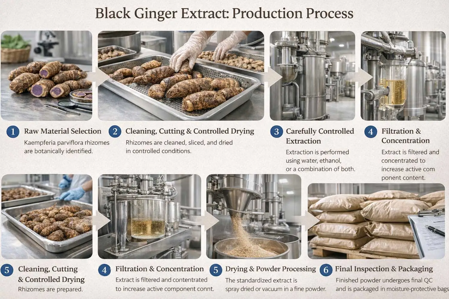Black-ginger-extract-production-process