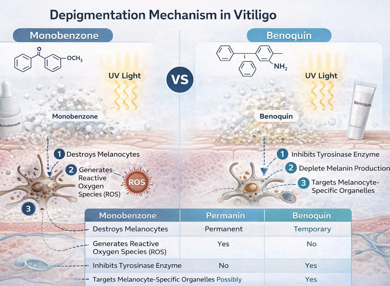 monobenzone-vs-benoquin-mechanism